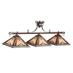25-B54 - Laredo 54" Stained Glass Billiard Fixture