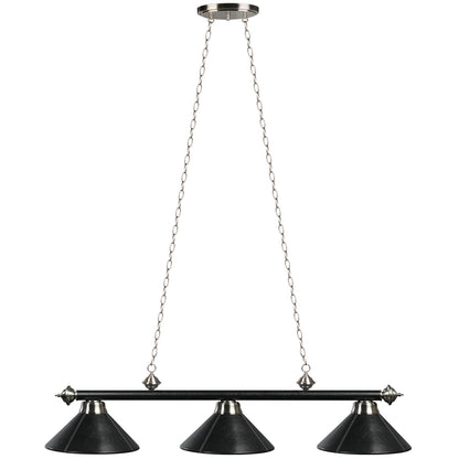 54-Inch 3-Shade Leather Billiard Light