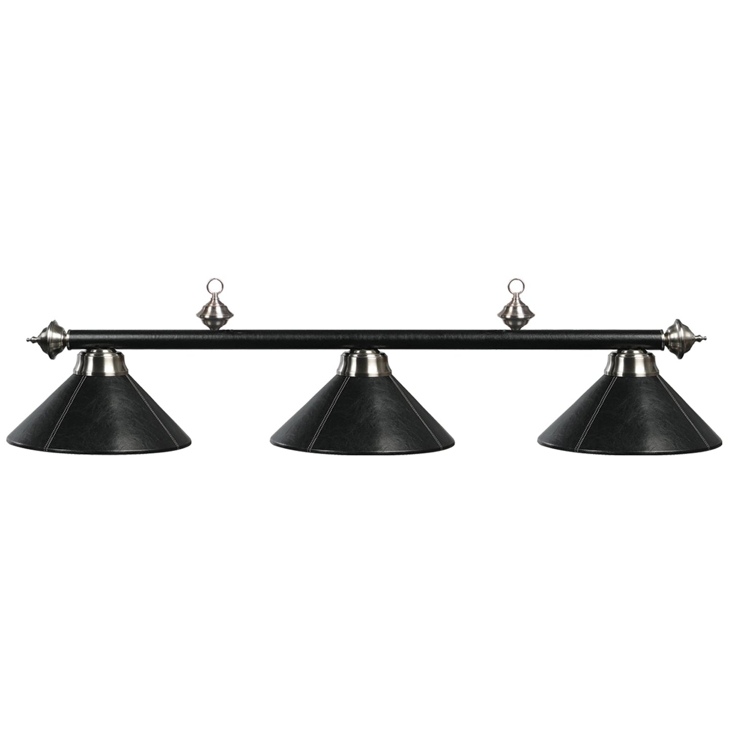 54-Inch 3-Shade Leather Billiard Light