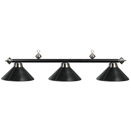 54-Inch 3-Shade Leather Billiard Light