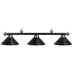 54-Inch 3-Shade Leather Billiard Light