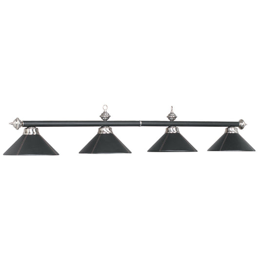 78-Inch 4-Shade Leather Billiard Fixture