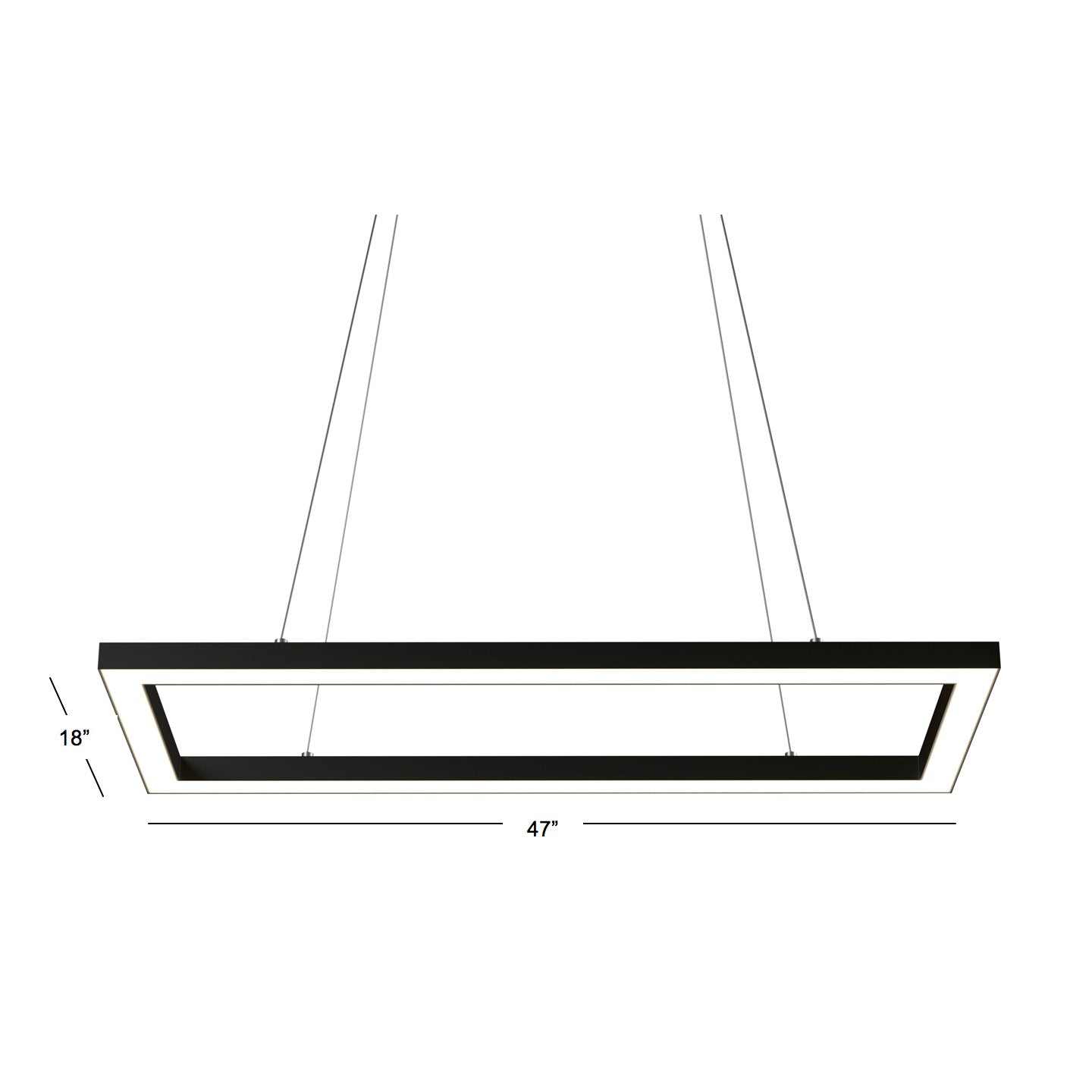 LEDGM-48 - 47" LED Rectangular Game Table Light Fixture