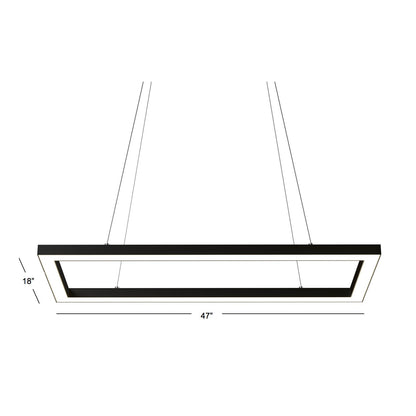 LEDGM-48 - 47" LED Rectangular Game Table Light Fixture