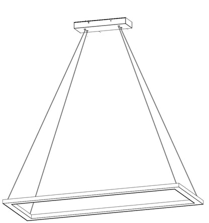 LEDGM-48 - 47" LED Rectangular Game Table Light Fixture