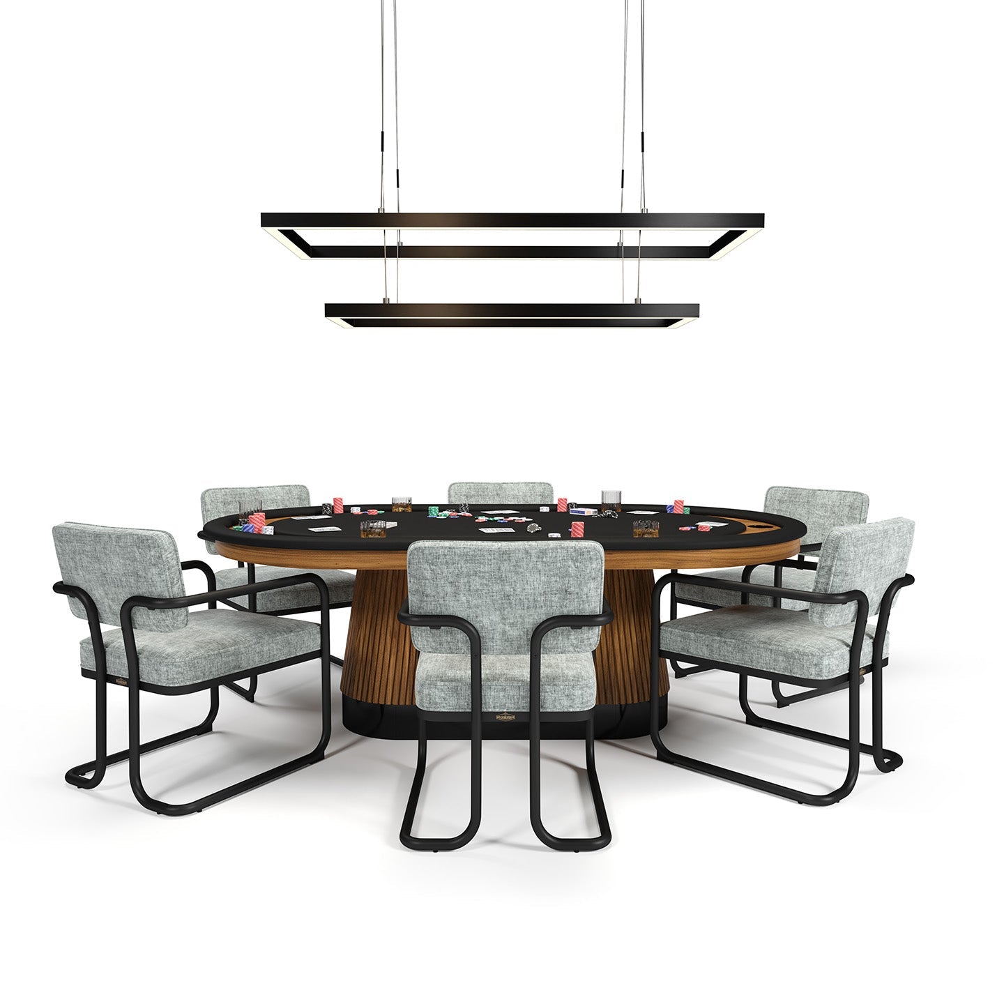 LEDGM-54 - 54" LED Double Rectangular Game Table Light Fixture